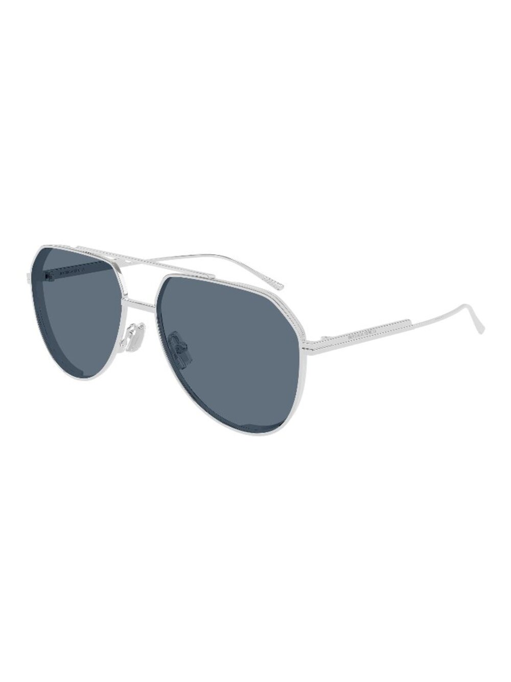 New Bottega Veneta Unisex Sunglasses Silver Blue Lens Metal Frame BV1465S 003 60